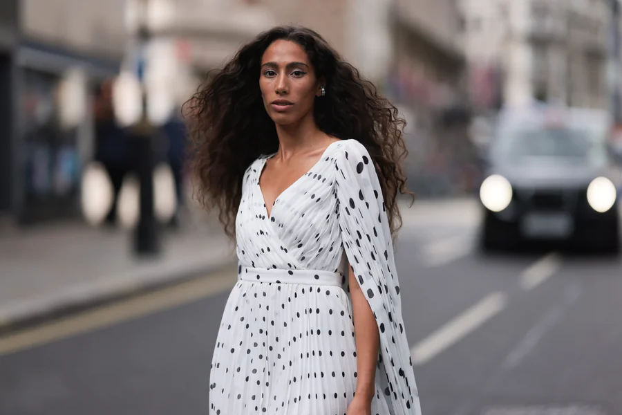 White Dress With Black Polka Dots Style Guide for Every Season