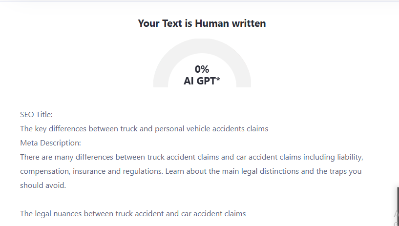 The legal nuances between truck accident and car accident claims